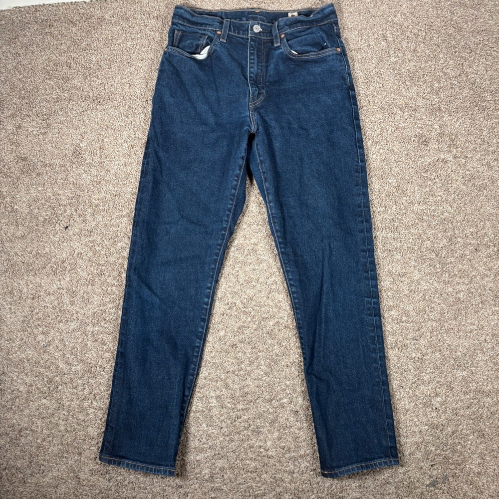 Levis High Rise Boyfriend Japanese Selvedge Denim Jeans Dark Wash 29/30 Indigo
